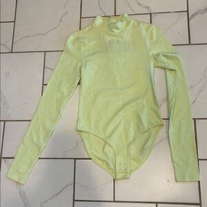Reebok Bright Green Long Sleeve Bodysuit - S